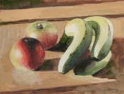 Apples and bananas by Christopher Droop