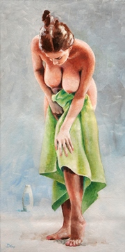 After her shower by Christopher Droop