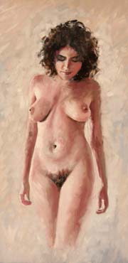 Nude Standing, Looking Down by Christopher Droop