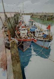 Fishing Boats, West Bay by Martin Maxim